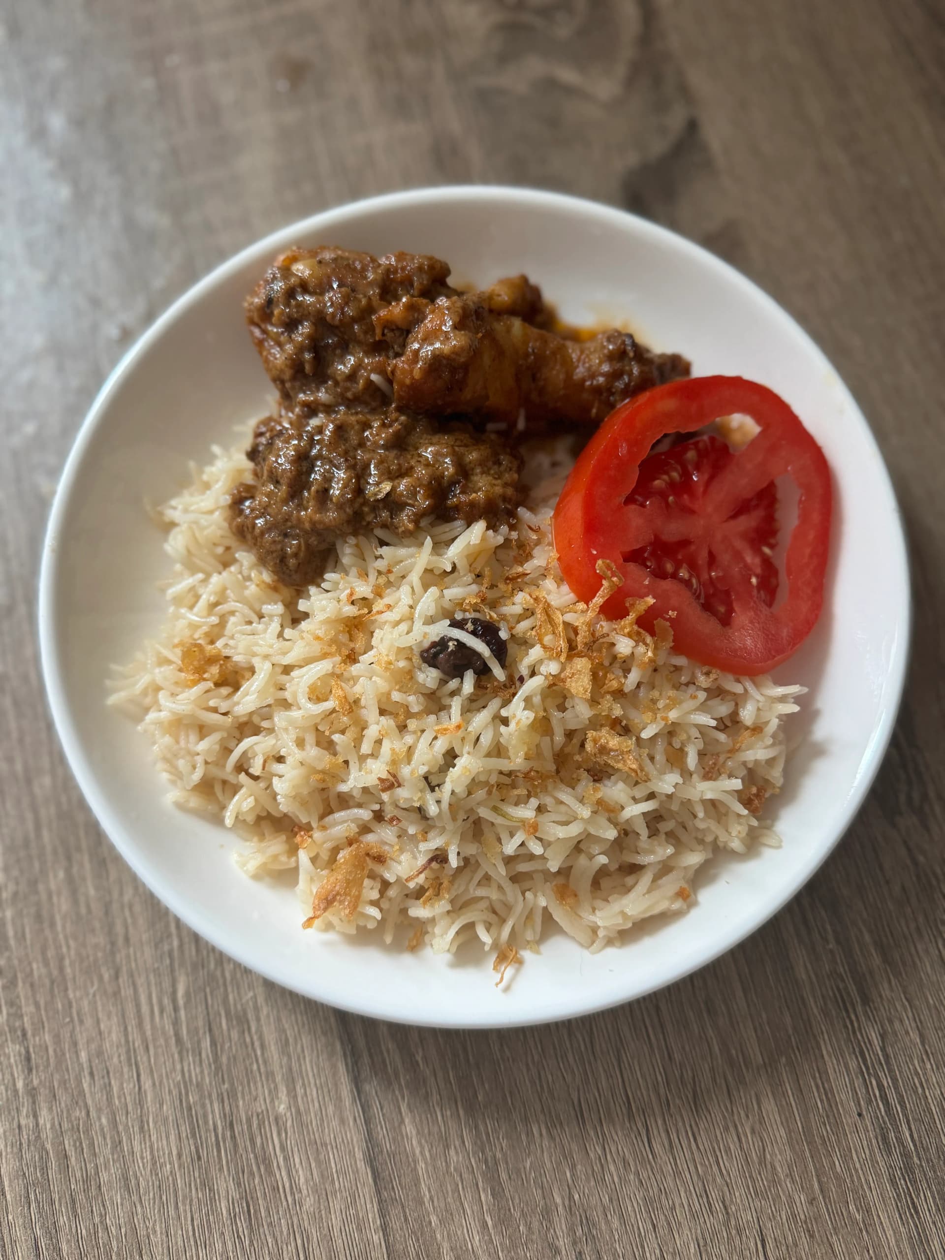Plain Pulao with Chicken Roast Platter