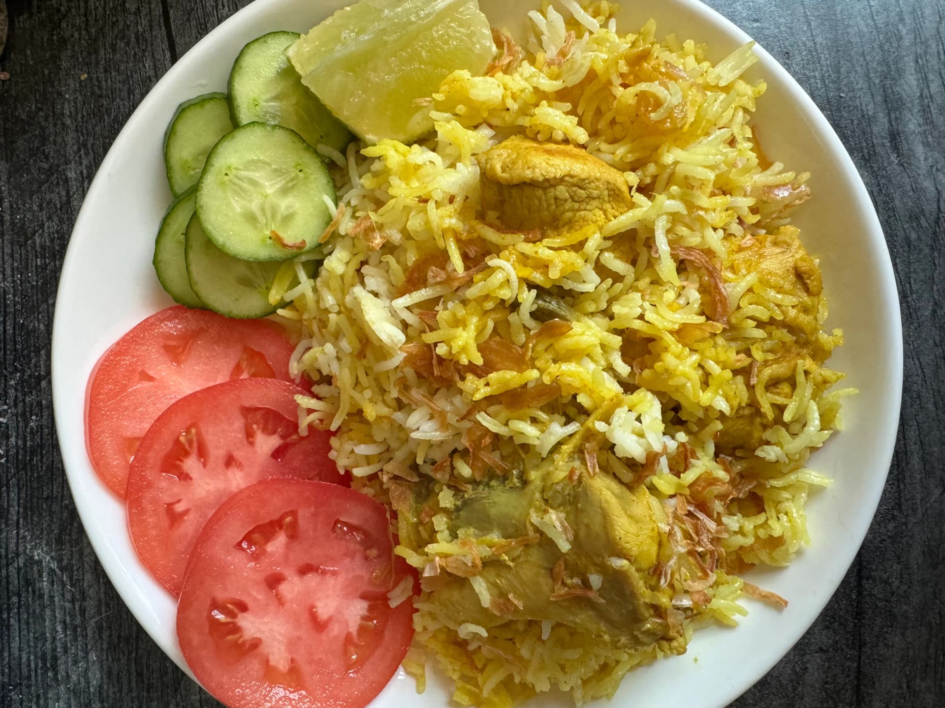 Chicken Biryani with Salad