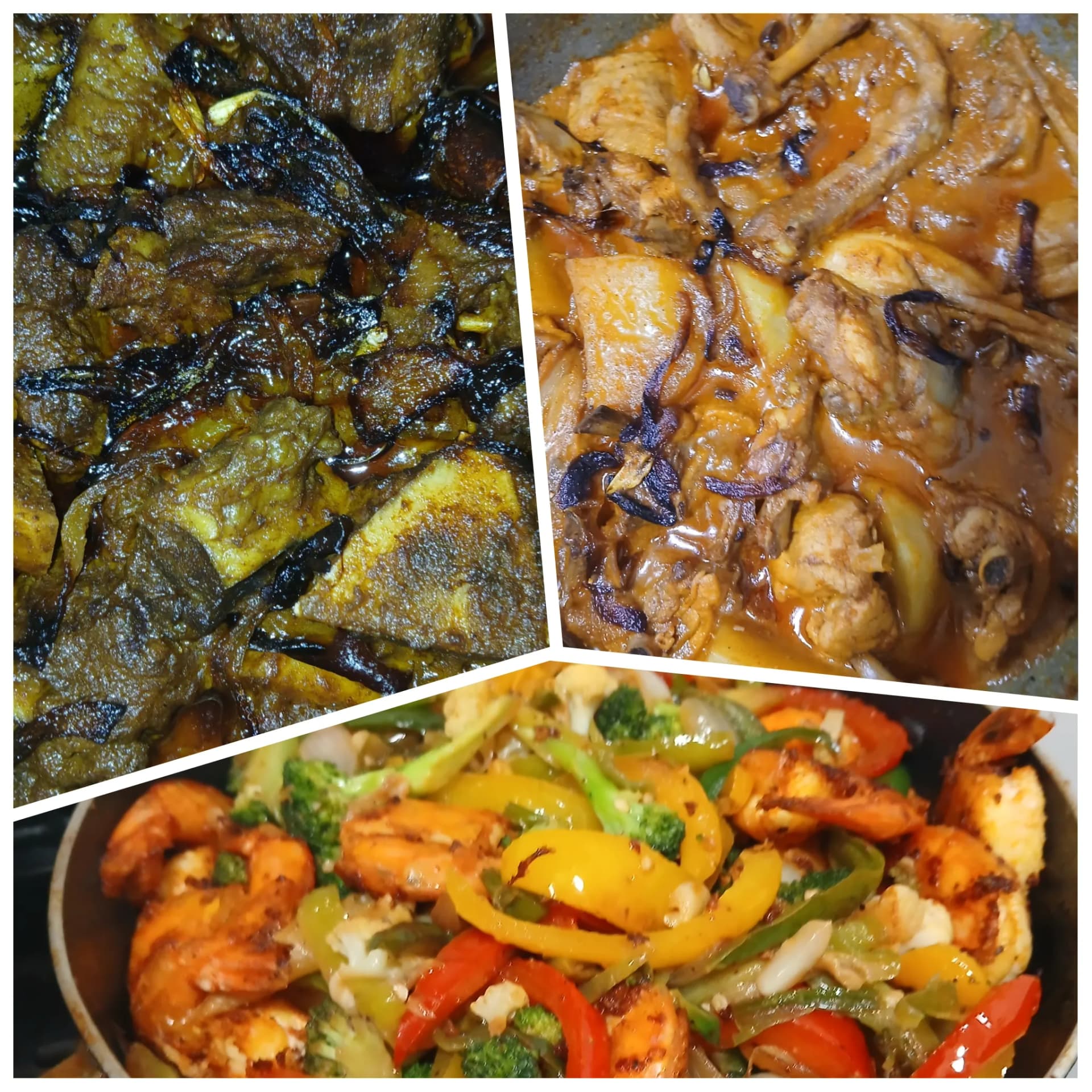 Baby Chicken, Lau Shak with Shrimp,Beef, Shrimp Dopiyaja for 6 people, Combo