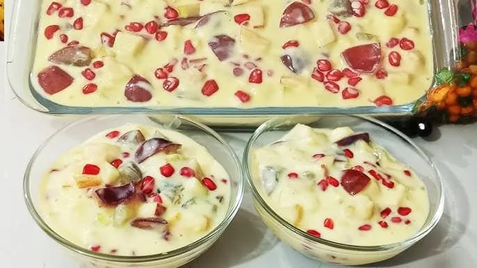 Fruit Custard (with sour cream)